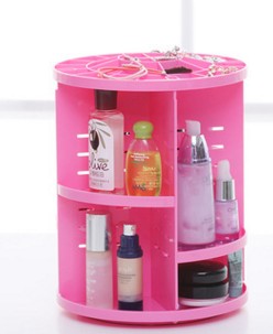 360-Degree Rotating Makeup Organizer Box for Skincare